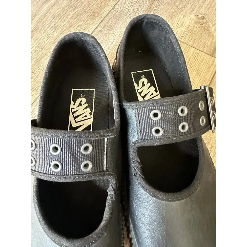 Vans Mary Jane Creeper Black Grunge Core Shoes size 5.5 - Picture 7 of 11
